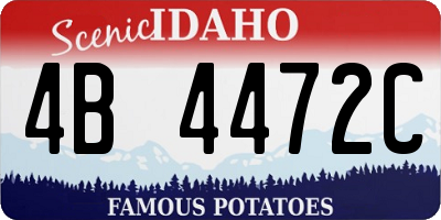 ID license plate 4B4472C