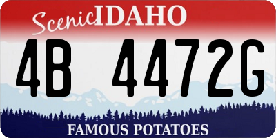ID license plate 4B4472G
