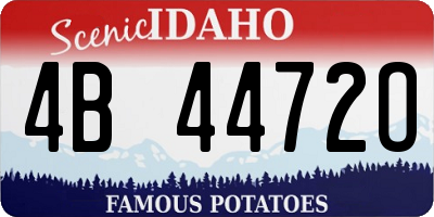 ID license plate 4B4472O
