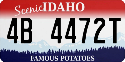 ID license plate 4B4472T