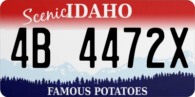 ID license plate 4B4472X