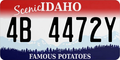 ID license plate 4B4472Y