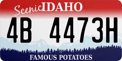 ID license plate 4B4473H