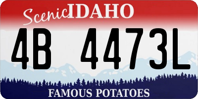 ID license plate 4B4473L