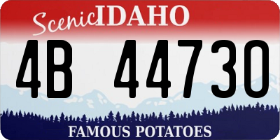 ID license plate 4B4473O