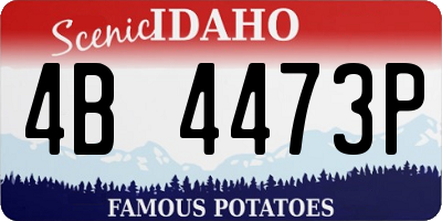 ID license plate 4B4473P