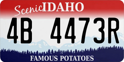 ID license plate 4B4473R