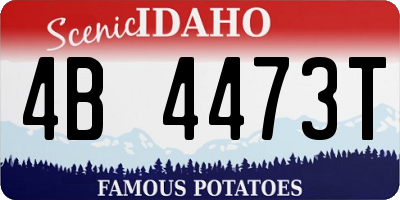 ID license plate 4B4473T