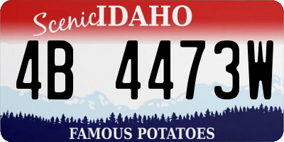 ID license plate 4B4473W
