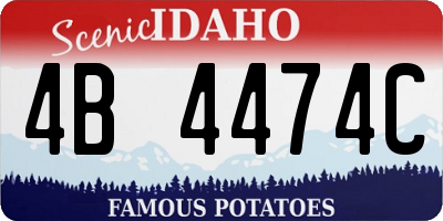 ID license plate 4B4474C