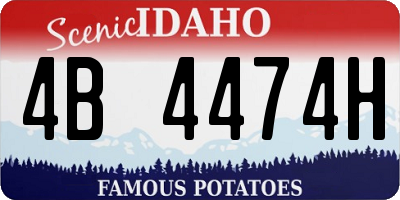 ID license plate 4B4474H