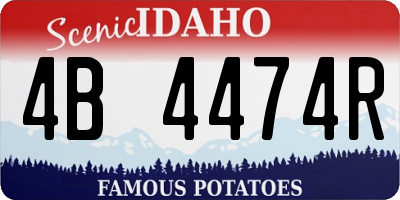 ID license plate 4B4474R