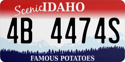 ID license plate 4B4474S