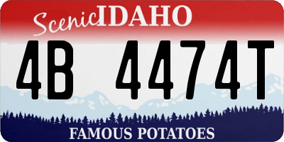ID license plate 4B4474T