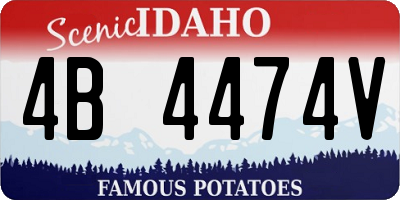 ID license plate 4B4474V