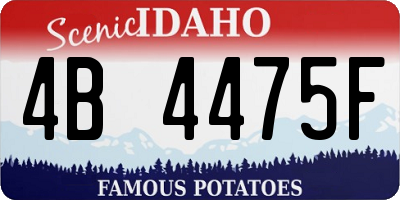 ID license plate 4B4475F