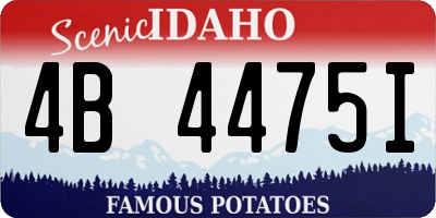 ID license plate 4B4475I