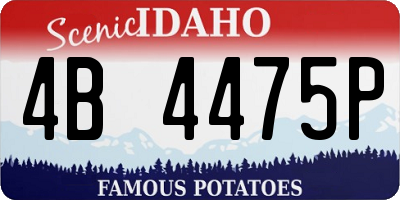 ID license plate 4B4475P