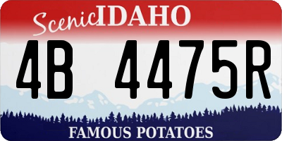 ID license plate 4B4475R