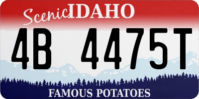 ID license plate 4B4475T
