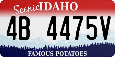 ID license plate 4B4475V
