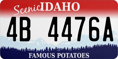 ID license plate 4B4476A