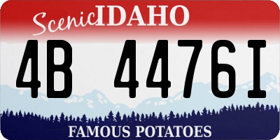 ID license plate 4B4476I