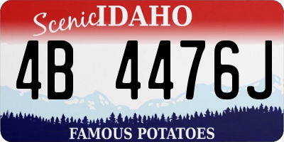 ID license plate 4B4476J