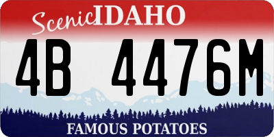 ID license plate 4B4476M