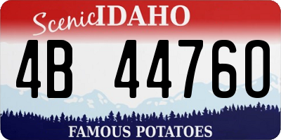 ID license plate 4B4476O