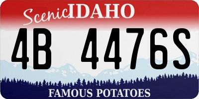 ID license plate 4B4476S