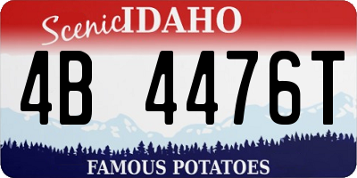 ID license plate 4B4476T