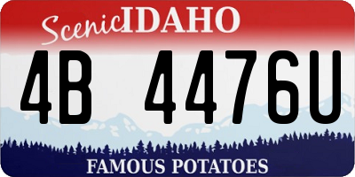 ID license plate 4B4476U