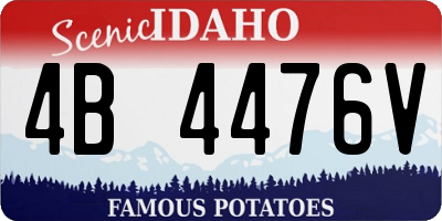 ID license plate 4B4476V