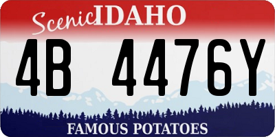ID license plate 4B4476Y