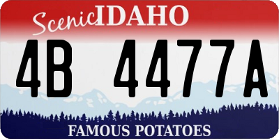 ID license plate 4B4477A