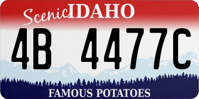 ID license plate 4B4477C