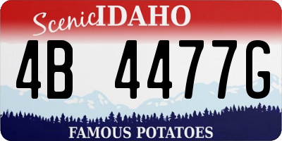 ID license plate 4B4477G