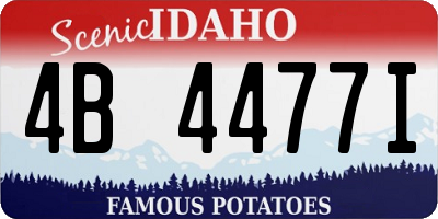 ID license plate 4B4477I