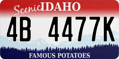 ID license plate 4B4477K