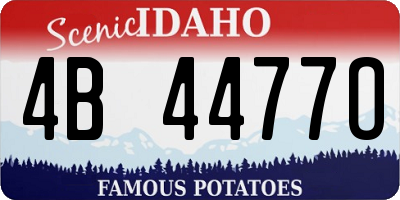 ID license plate 4B4477O