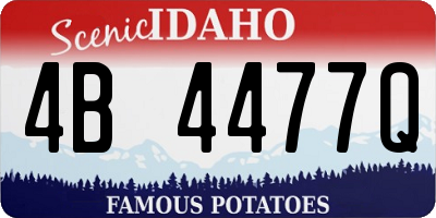 ID license plate 4B4477Q