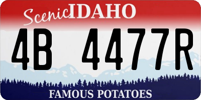 ID license plate 4B4477R