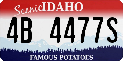 ID license plate 4B4477S