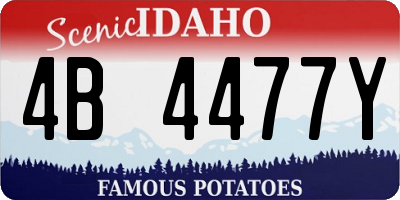 ID license plate 4B4477Y