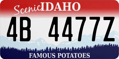 ID license plate 4B4477Z