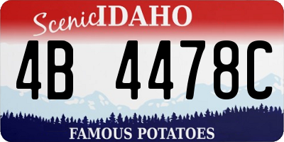 ID license plate 4B4478C