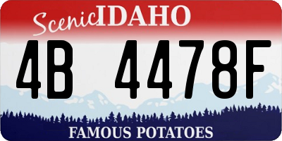 ID license plate 4B4478F