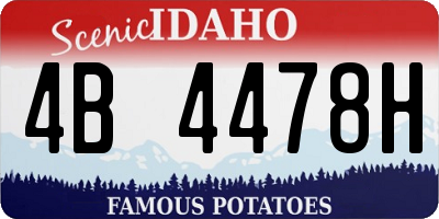 ID license plate 4B4478H