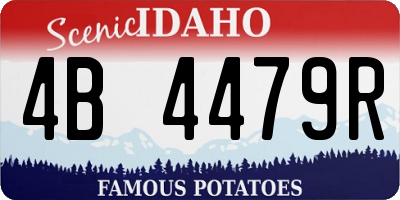 ID license plate 4B4479R